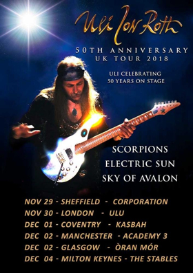 Uli Jon Roth to Celebrate 50th Anniversary with November-December 2018 UK Tour Image
