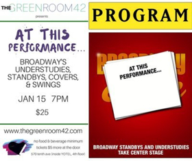 AT THIS PERFORMANCE... Celebrates 900th Performer at The Green Room 42 Image