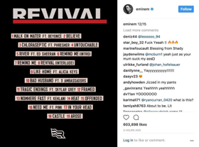 Rapper Eminem Shares REVIVAL Album Tracklist 