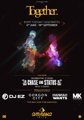 Together Announce Ibiza Headliners for 2018 + CHASE & STATUS Celebrate 15 Years With 15 Dates 