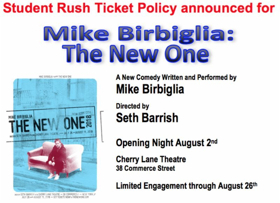 Student Rush Tickets Announced for MIKE BIRBIGLIA: THE NEW ONE  Image