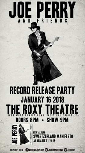 Joe Perry Reveals All-Star Band For Roxy Show 