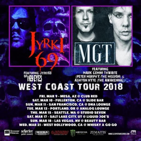 Jyrki69 Announces West Coast US Tour with MGT Image