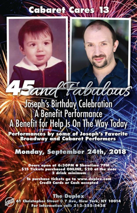 Cabaret Cares Returns For Season 13 With Joseph's Bday Celebration Image