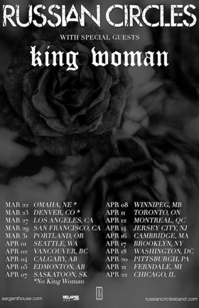 Russian Circles to Tour North America With King Woman! 