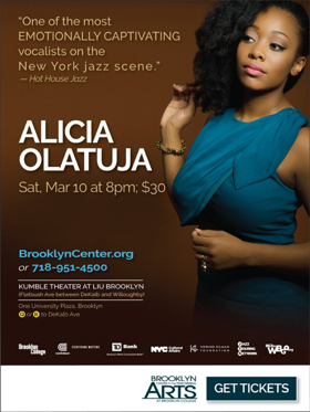 Alicia Olatuja Returns Home To Brooklyn March 10  Image