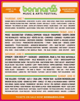 Bonnaroo Announces 2018 Daily Lineup  Image