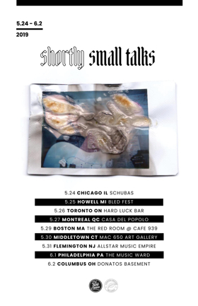 Shortly Kicks-Off Co-Headline Tour with Small Talks on May 24 Image