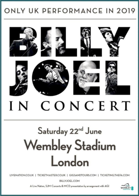 Billy Joel Comes To London's Wembley Stadium 