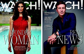 WATCH! Magazine Features Daniela Ruah & Jeff Glor On The Covers Of It's March/April Issue 