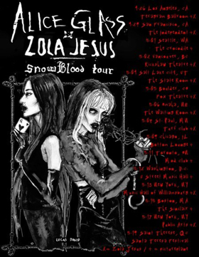 SNOWBLOOD Tour to Feature Alice Glass and Zola Jesus Spring 2018 Image