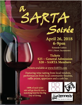 A SARTA Soiree at the Kennedy Gallery Pairs Wine Tasting with Art Appreciation and Live Entertainment 