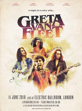 Greta Van Fleet Announce Headline Show at Camden's Electric Ballroom  Image