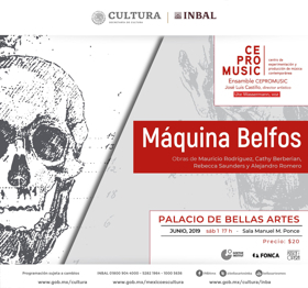 El Ensamble Cepromusic y la vocalista Ute Wassermann llevarán a cabo el estreno mundial de Máquina Belfos Image