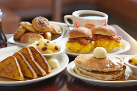 JUNIOR'S RESTAURANT for National Pancake Day and Breakfast Every Day 