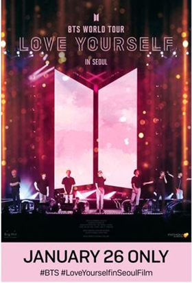 BTS WORLD TOUR LOVE YOURSELF IN SEOUL Comes to Cinemas on January 26 Only 