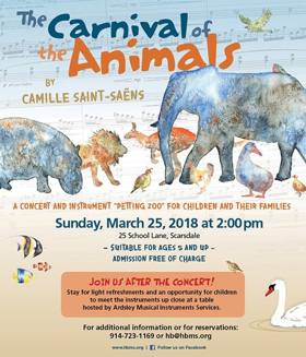 Hoff-Barthelson Music School Announces Concert for Children CARNIVAL OF THE ANIMALS  Image