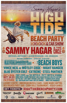 Sammy Hagar Announces Lineup For Second 'High Tide Beach Party & Car Show' In Huntington Beach, California Image