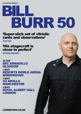 Bill Burr Announces 2019 U.K. Tour 