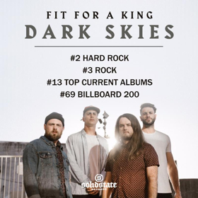 Fit For A King's New Album Dark Skies Debuts #2 on Billboard Hard Rock Charts 