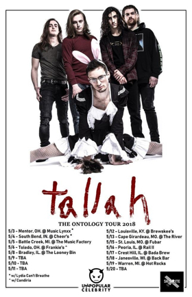 Tallah Featuring Max Portnoy and YouTube Sensation Justin Bonitz Announced The Ontology Tour 