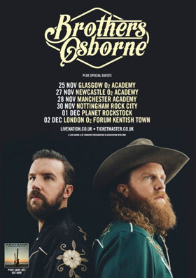 Brothers Osborne Announce November/December UK Headline Tour 
