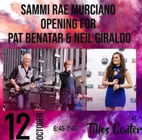 Sammi Rae Murciano Opening for Pat Benatar & Neil Giraldo at Tilles Center, LIU Post THIS FRIDAY  Image