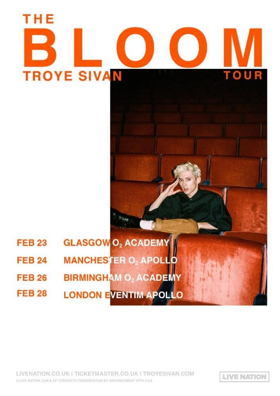 Troye Sivan Announces The Bloom U.K. & European Tour 