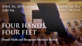 Concerts at Saint Thomas Presents A Program of Organ Duets on June 16 