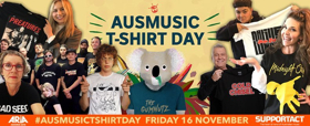 Support Act Announce Details Of 2018 Ausmusic T-Shirt Day  Image