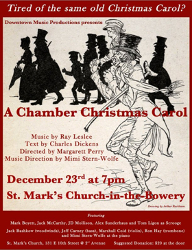 Tom Ligon Stars in Ray Leslee's A CHAMBER CHRISTMAS CAROL at St. Mark's Church 