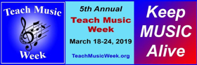 Keep Music Alive Announces 5th Annual Teach Music Week 
