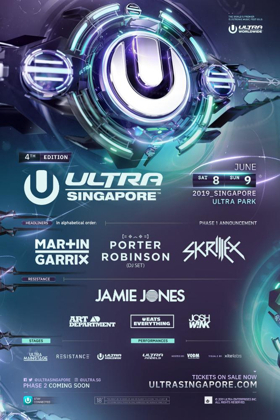 ULTRA Singapore Announces 2019 Phase One Lineup 