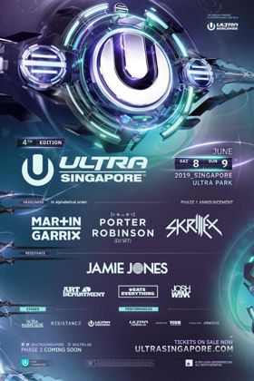 ULTRA Singapore Announces 2019 Phase One Lineup Image