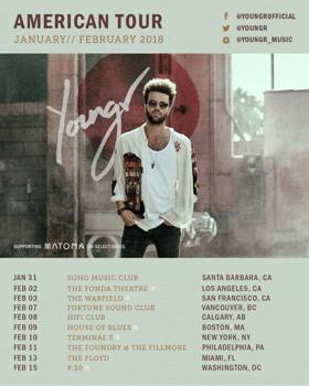 YOUNGR Announces North American Tour 2018 Image
