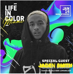 Jaden Smith to Join 'Life In Color Miami' wiht Zedd, 21 Savage 