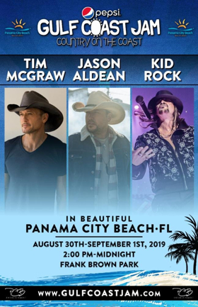 Tim McGraw, Jason Aldean and Kid Rock to Headline Pepsi Gulf Coast Jam 