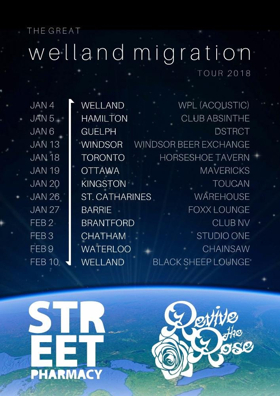 Street Pharmacy Announce THE GREAT WELLAND MIGRATION TOUR 2018 