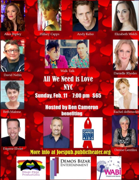 Alice Ripley, Andy Kelso, Beth Malone and More to Declare 'All We Need is Love' for Broadway Cares Image