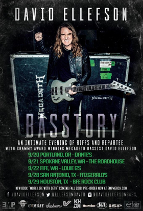Megadeth Bassist David Ellefson Announces First Dates For His Basstory Tour 