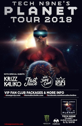 Tech N9ne Announces His 'Tech N9ne's Planet Tour 2018' This Spring Image