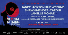 Global Citizen Announces Lineup for 2018 Festival, Featuring The Weeknd, Janet Jackson, and More  Image