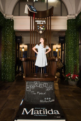 Giant Installation Of Miss Trunchbull's Chair From RSC's MATILDA THE MUSICAL On Display In Covent Garden Image