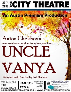 BBW Review: UNCLE VANYA Brings Anton Chekhov to the Stage at The City Theatre in Austin, TX.  Image