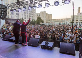 Busta Rhymes and Justine Skye Perform At BAT Block Party At Brooklyn Army Terminal Image