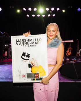 Marshmello and Anne-Marie's FRIENDS Certified Platinum by RIAA  Image