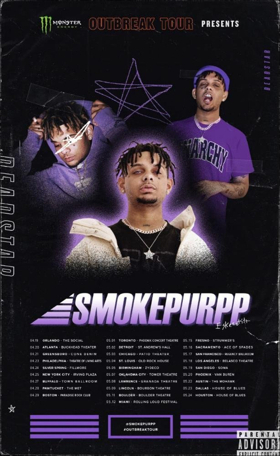 Monster Energy Outbreak Tour Presents SMOKEPURPP + Reveals Itinerary 