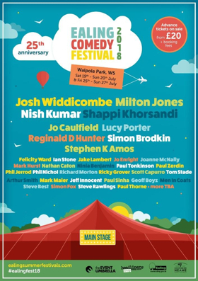 Josh Widdicombe, Milton Jones, Shappi Khorsandi Primed For Ealing Comedy Festival 