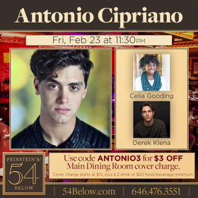 This Friday: Antonio Cipriano & Guests Appear at Feinstein's/54 BELOW 