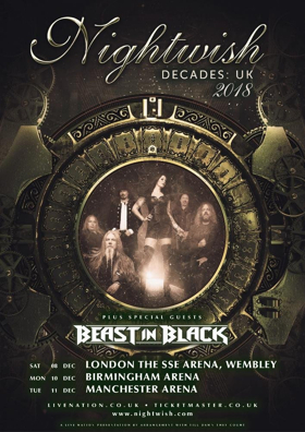 Nightwish Announces DECADES UK 2018 Tour 